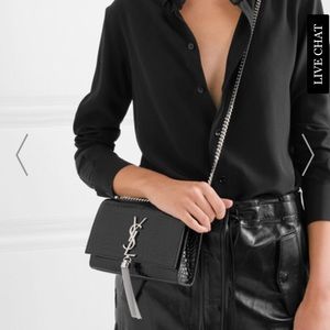 ysl kate small crocodile